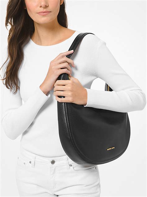 lydia michael kors|Lydia Large Pebbled Leather Shoulder Bag .